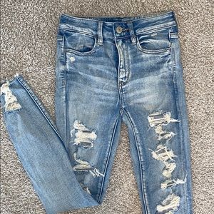 American Eagle Ripped Hi Rise Jegging Jeans